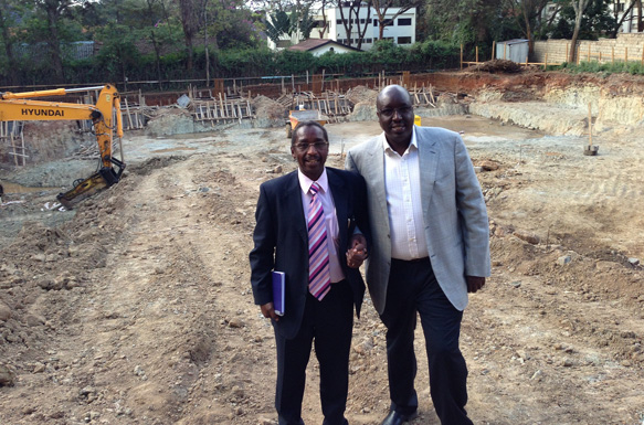 Luke Kinoti, Fusion Group CEO, on site with Project Promoter, Joseph Gitau Mburu